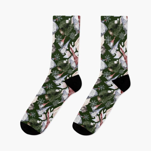Item preview, Santa Gnomes Xmas Mistletoe designed and sold by WildAliceArt.