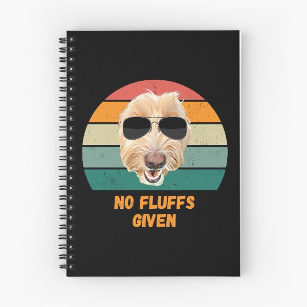 Item preview, No Fluffs Given Retro Vintage Sunset Doodle Dog Design designed and sold by luckymooninc.