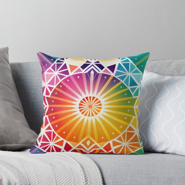 Item preview, Rainbow Boho Hippy Hippie Pattern Design in RainbowColors, Uplifting and Inspiring designed and sold by ClairesPatterns.