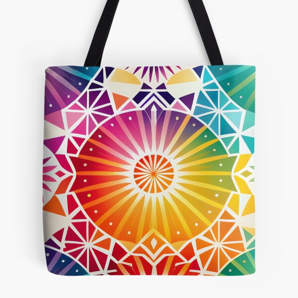 Item preview, Rainbow Boho Hippy Hippie Pattern Design in RainbowColors, Uplifting and Inspiring designed and sold by ClairesPatterns.