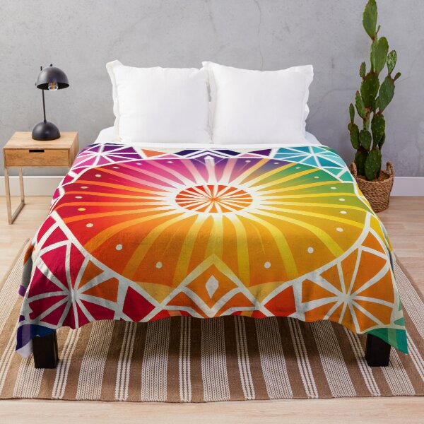 Item preview, Rainbow Boho Hippy Hippie Pattern Design in RainbowColors, Uplifting and Inspiring designed and sold by ClairesPatterns.