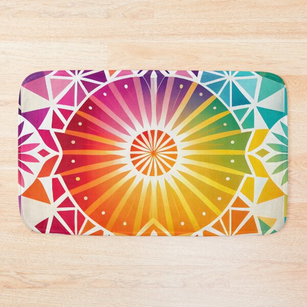 Item preview, Rainbow Boho Hippy Hippie Pattern Design in RainbowColors, Uplifting and Inspiring designed and sold by ClairesPatterns.