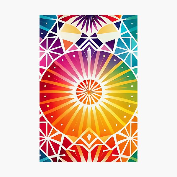 Item preview, Rainbow Boho Hippy Hippie Pattern Design in RainbowColors, Uplifting and Inspiring designed and sold by ClairesPatterns.