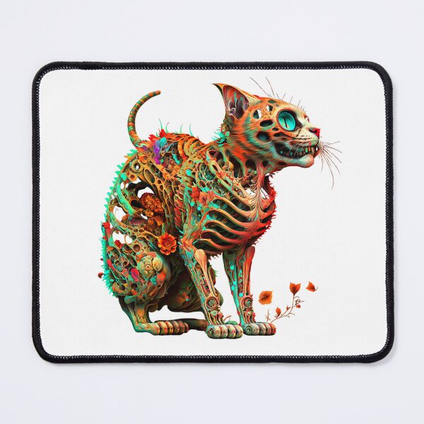 Item preview, psychedelic Cat Skeleton Trippy designed and sold by Itis-Whatitis.