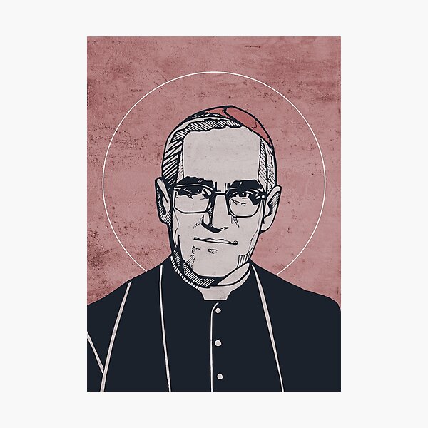 Item preview, Hand drawn illustration of Saint oscar arnulfo romero designed and sold by Bernardo Ramonfaur.