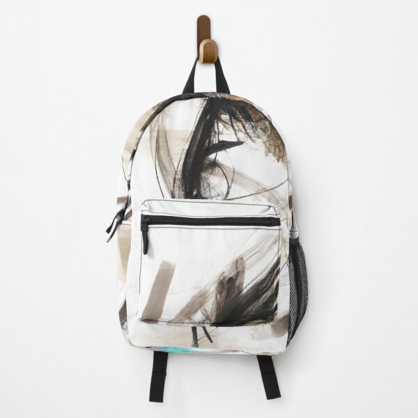 Item preview, Feather with Ink Splash - Abstract Art - Black, White, Brown, Magenta, Cyan designed and sold by Inomaly Art.