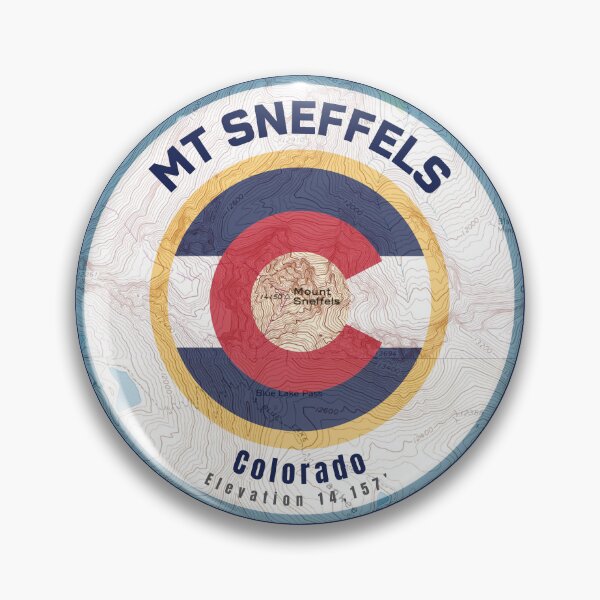 Item preview,  Colorado Mountain Map Blue Border - Mt Sneffels designed and sold by Willz Designz.