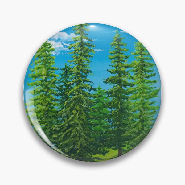 Item preview, Evergreen Trees in a Spring Meadow designed and sold by Cherie Brunetti.