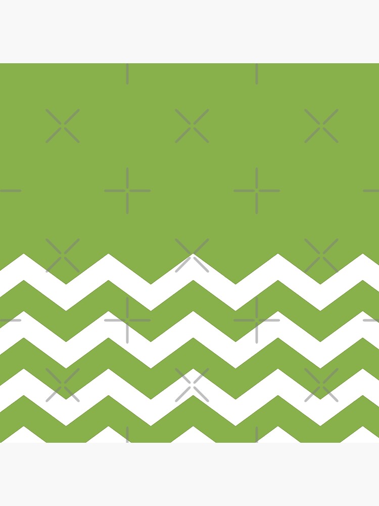 Thumbnail 4 of 4, Pillow, WHITE AND GREENERY CHEVRON ZIG ZAG HALF TONE PATTERN - BY OZCUSHIONSTOO designed and sold by ozcushionstoo.
