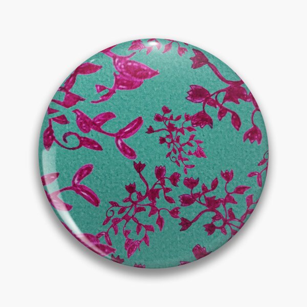 Item preview, Pink Branch on Teal Repeating Pattern  designed and sold by Jodi Mahaffey.