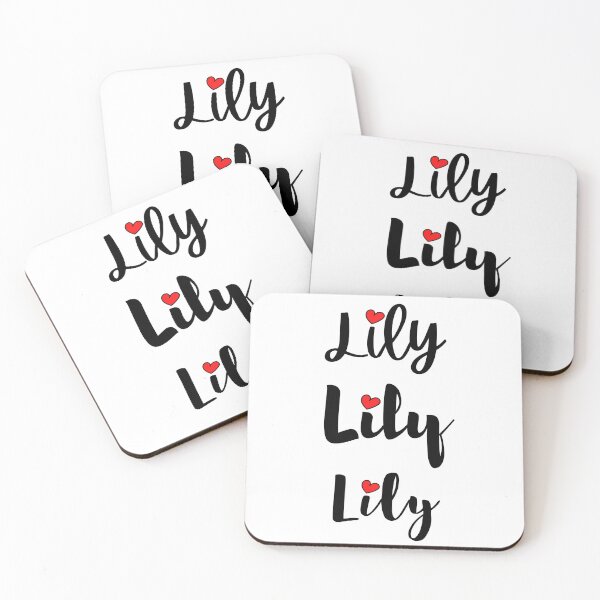 Item preview, Lily Name Cute Mini Heart Triple Fonts designed and sold by 27th-Tee.