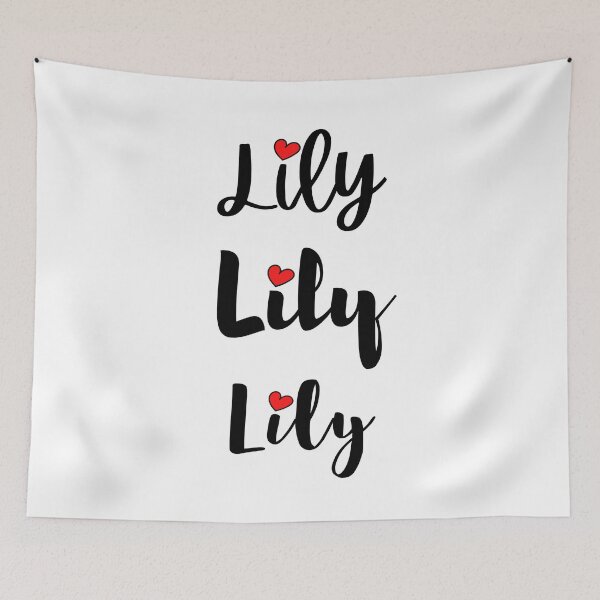 Item preview, Lily Name Cute Mini Heart Triple Fonts designed and sold by 27th-Tee.