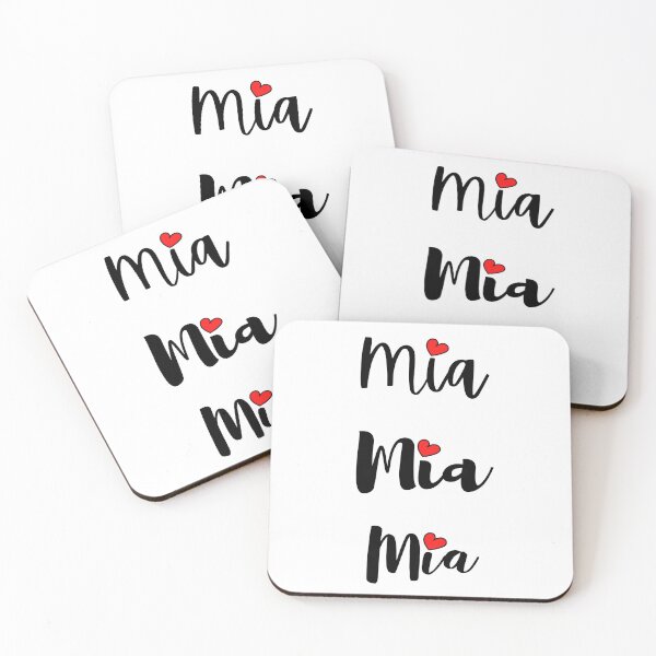 Item preview, Mia Name Cute Mini Heart Triple Fonts designed and sold by 27th-Tee.
