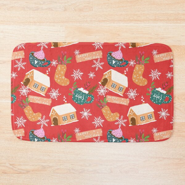 Item preview, Coziness christmas seamless pattern designed and sold by pinkyfish1010.