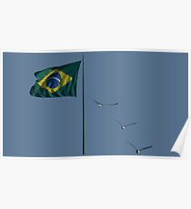 Winds of Brazil - blue Poster
