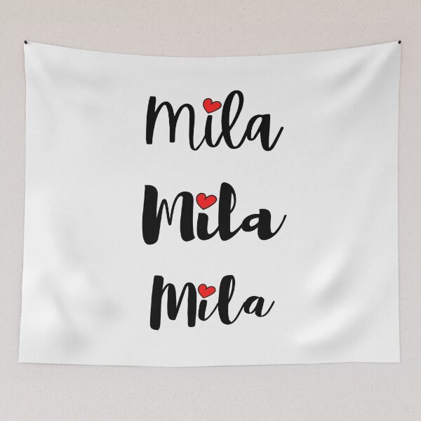 Item preview, Mila Name Cute Mini Heart Triple Fonts designed and sold by 27th-Tee.