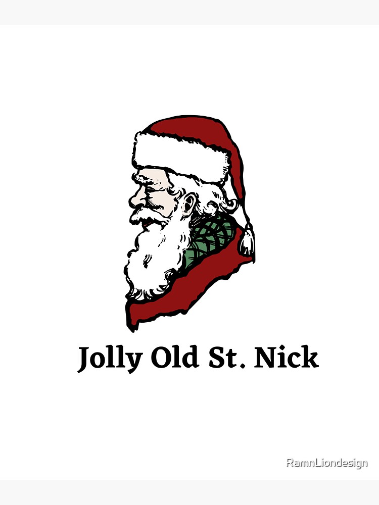 "Jolly Old St. Nick Retro" Sticker for Sale by RamnLiondesign Redbubble