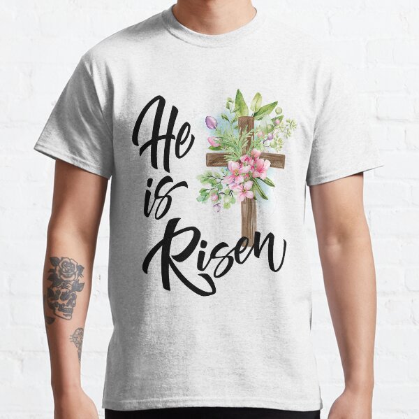 Item preview, Jesus Christian He is Risen Floral Christian Jesus Cross Happy Easter 2022 designed and sold by FamilyRoyal.