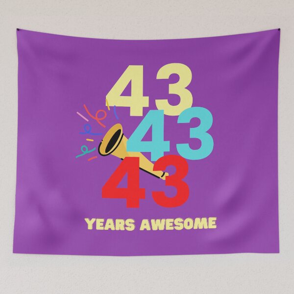 Item preview,  43 YEARS AWESOME designed and sold by starfishstuff.