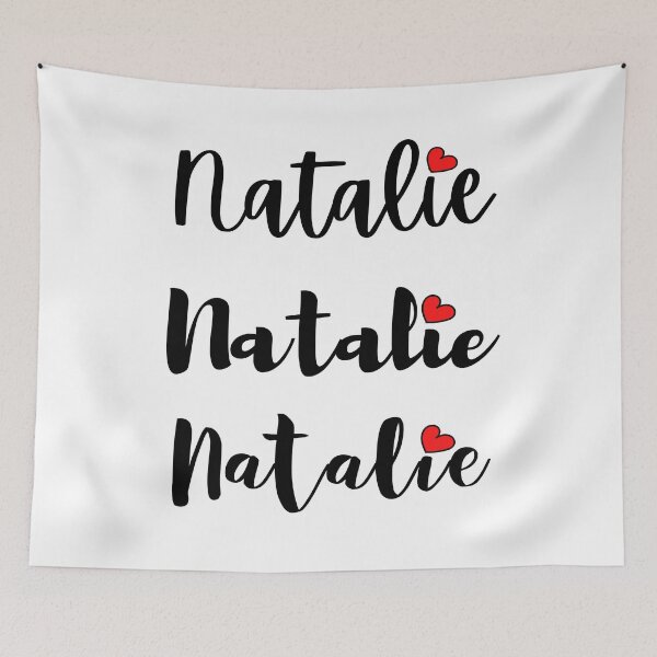 Item preview, Natalie Name Cute Mini Heart Triple Fonts designed and sold by 27th-Tee.