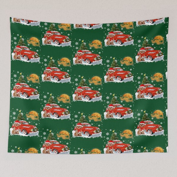 Item preview, Cockapoo Vintage Wagon Red Truck Christmas Tree Pajamas108 designed and sold by FamilyRoyal.