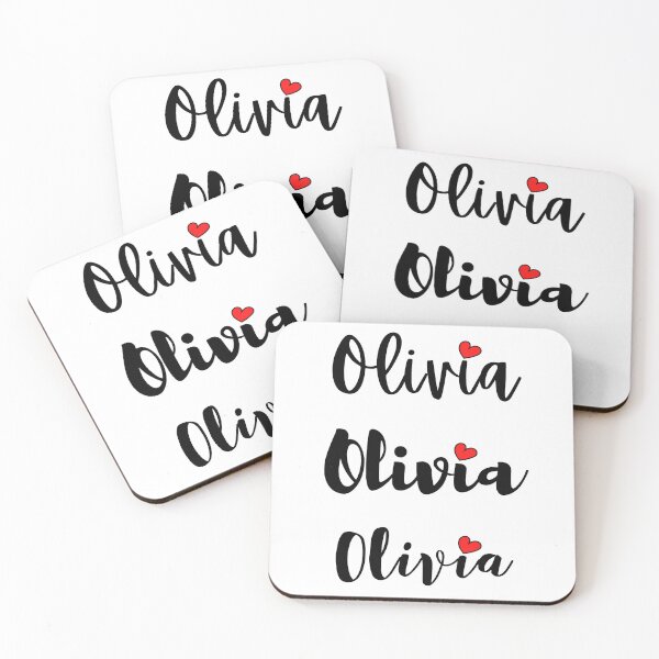 Item preview, Olivia Name Cute Mini Heart Triple Fonts designed and sold by 27th-Tee.