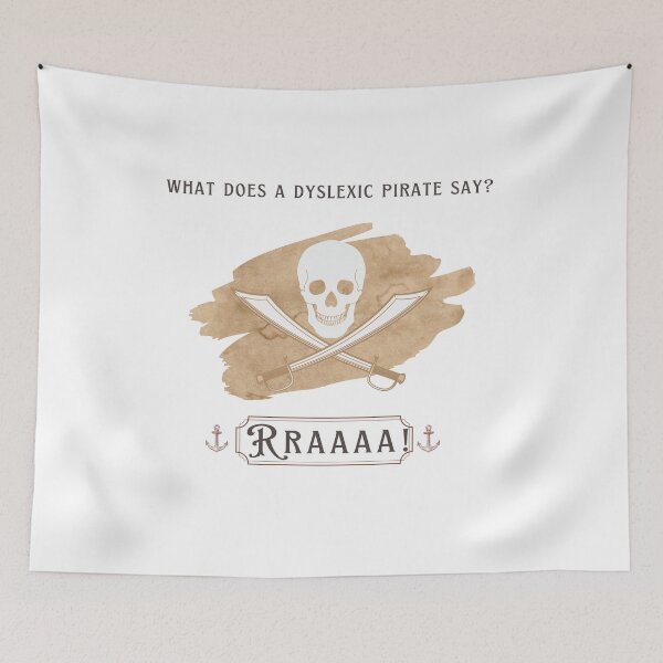 Item preview, Pirate Funny Dyslexic Pirate RRAAAA Meme Quotes Cute Vintage Unisex Women Men T Shirt Clothing Gift for Her Him designed and sold by Winterlock.