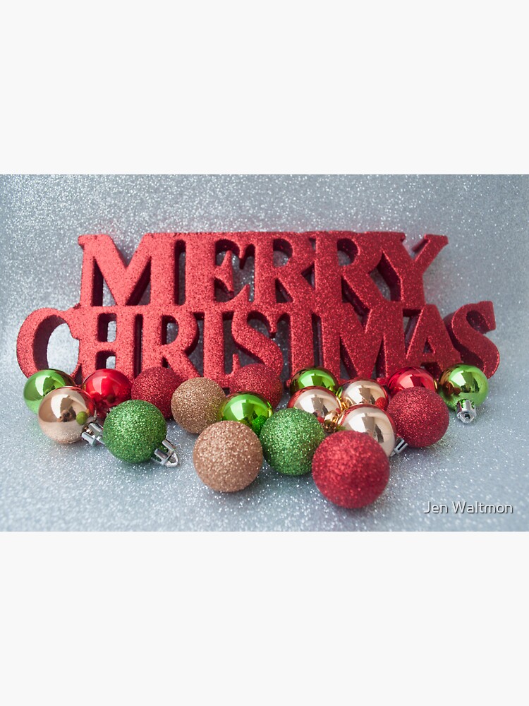 Thumbnail 3 of 3, Sticker, Christmas 2017 Red Green Gold Holidays designed and sold by Jdubphotog.