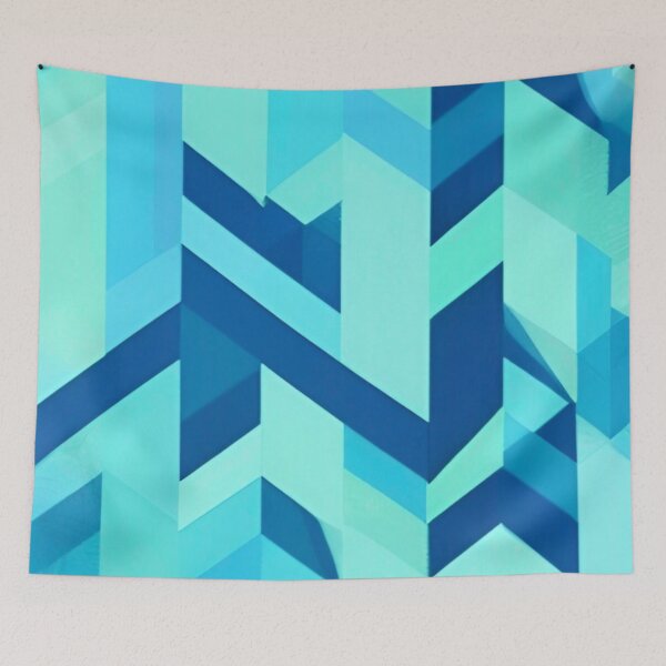 Artikelvorschau, Pool-blaues geometrisches Design entworfen und verkauft von ~.