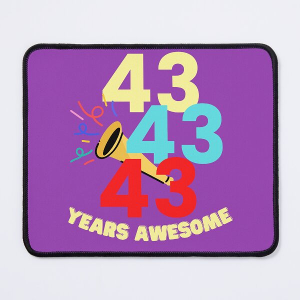 Item preview,   43 YEARS AWESOME designed and sold by starfishstuff.