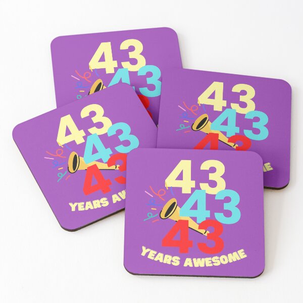 Item preview,   43 YEARS AWESOME designed and sold by starfishstuff.