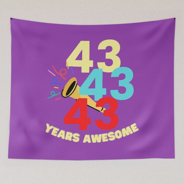 Item preview,   43 YEARS AWESOME designed and sold by starfishstuff.