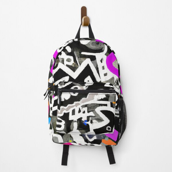 Item preview, Wall 1 - Abstract Street Art - Grey, Black, White and Pink designed and sold by Inomaly Art.