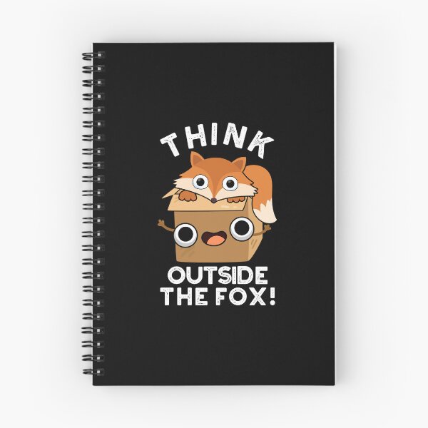 Item preview, Think Outsife The Fox Funny Animal Puns (Dark BG) designed and sold by punnybone.
