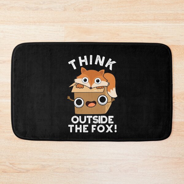 Item preview, Think Outsife The Fox Funny Animal Puns (Dark BG) designed and sold by punnybone.