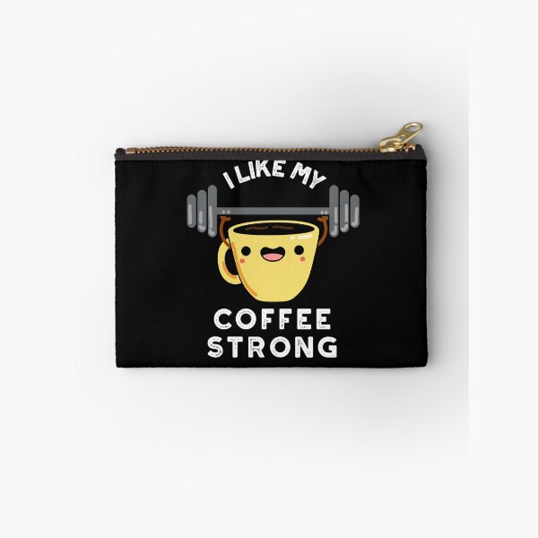 Item preview, I Like My Coffee Strong Funny Drink Puns (Dark BG) designed and sold by punnybone.