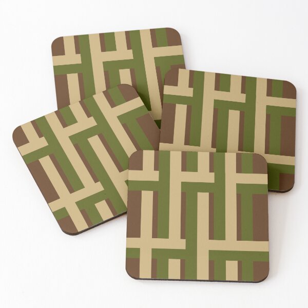 Item preview, Moss Green, Brown and Deep Cream Geometric Modern Pattern designed and sold by Stephanie J Lewis.