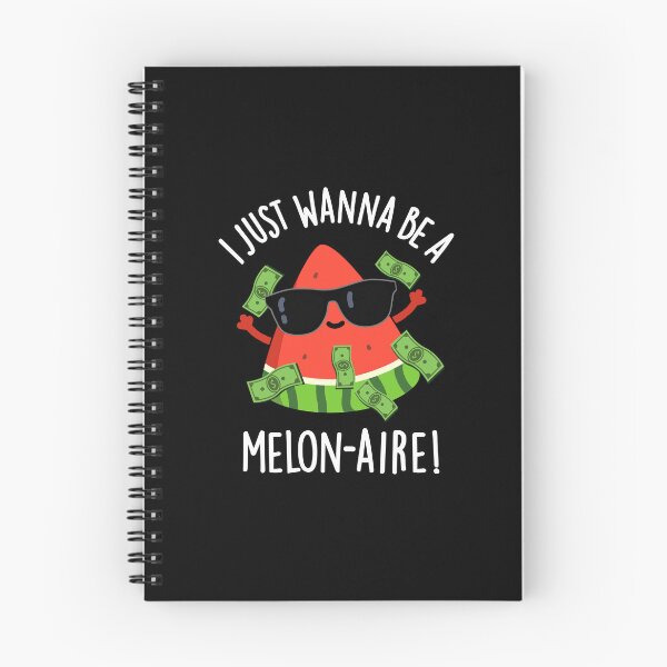Item preview, I Just Wanna Be A Melon-aire Funny Melon Puns(Dark BG) designed and sold by punnybone.