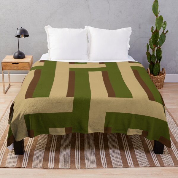 Item preview, Moss Green, Brown and Deep Cream Geometric Modern Pattern designed and sold by Stephanie J Lewis.