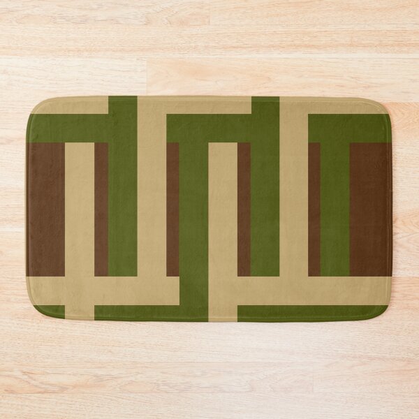 Item preview, Moss Green, Brown and Deep Cream Geometric Modern Pattern designed and sold by Stephanie J Lewis.