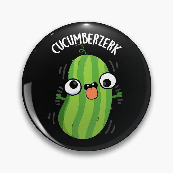 Item preview, Cucumberzerk Funny Berzerk Cucumber Puns (Dark BG) designed and sold by punnybone.