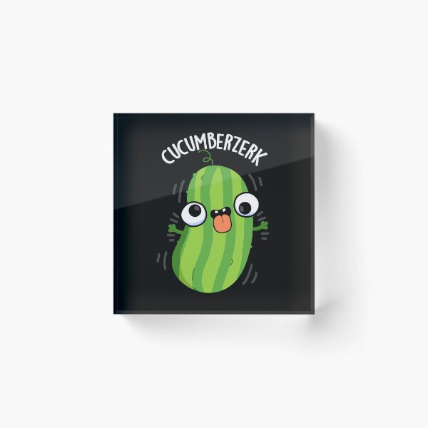 Item preview, Cucumberzerk Funny Berzerk Cucumber Puns (Dark BG) designed and sold by punnybone.