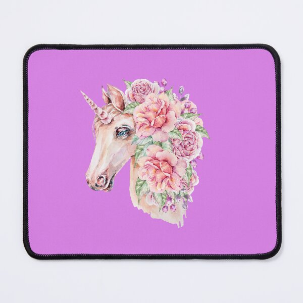 Item preview, Watercolor Unicorn Flower Head designed and sold by TheCatmeow2000.