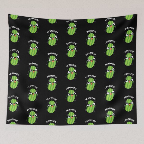 Item preview, Cucumberzerk Funny Berzerk Cucumber Puns (Dark BG) designed and sold by punnybone.