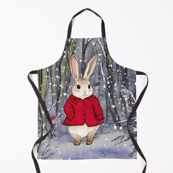 Item preview, Cute Christmas Rabbit in Red Coat 2 designed and sold by i-cottagedesign.