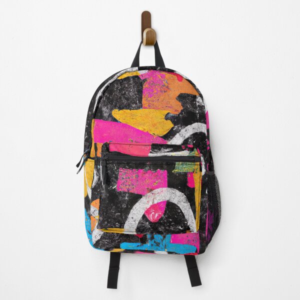 Item preview, Wall 7 - Abstract Street Art - Black, White, Orange and Pink designed and sold by Inomaly Art.