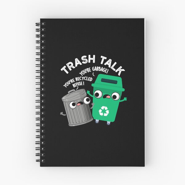 Item preview, Trash Talk Funny Garbage Bin Puns (Dark BG) designed and sold by punnybone.