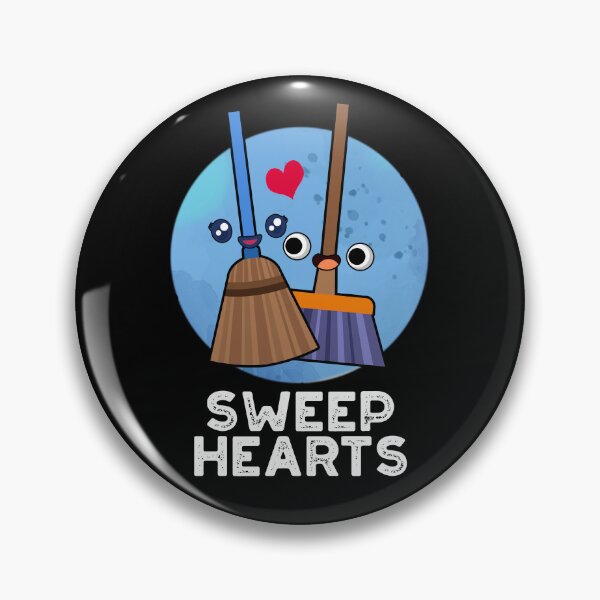 Item preview, Sweep Hearts Funny Broom Puns (Dark BG) designed and sold by punnybone.