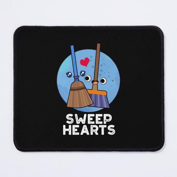 Item preview, Sweep Hearts Funny Broom Puns (Dark BG) designed and sold by punnybone.