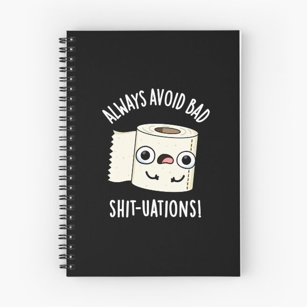 Item preview, Always Avoid Bad Shit-tuations Funny Toilet Paper Puns (Dark BG) designed and sold by punnybone.